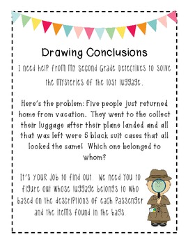 Drawing Conclusions Anchor Chart 3rd Grade