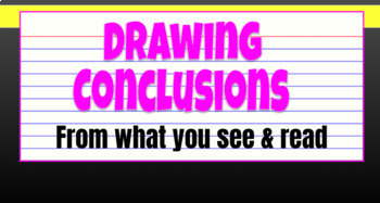 Preview of Drawing Conclusions Google Slides Lessons & Activities Distance Learning