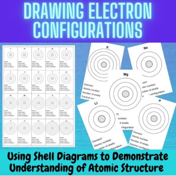 Preview of Drawing Electron Configurations using the Bohr Model of Atoms Worksheet