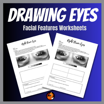 Preview of Drawing Eyes: Facial Features Practice Set of 6 Worksheets How to Draw People