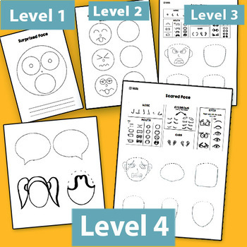 Preview of Drawing Faces and Feelings: Differentiated Worksheets for Multi-level Classes