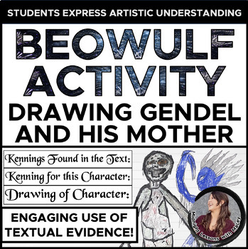 beowulf and grendels mother drawing
