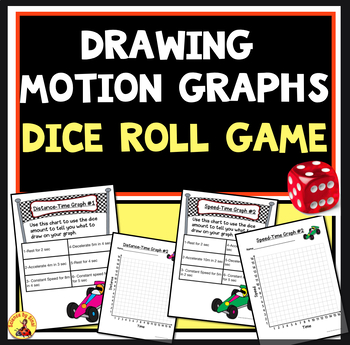 Preview of Drawing Motion DISTANCE TIME and SPEED TIME Graphs DICE ROLL GAME