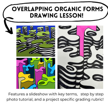 Preview of Drawing Overlapping Organic Forms Art Project