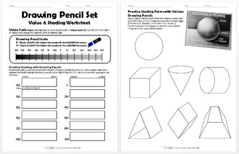  Drawing Pencil Set Value and Shading Worksheet TpT