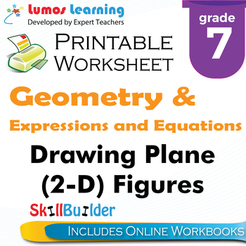 Preview of Drawing Plane (2-D) Figures Printable Worksheet, Grade 7