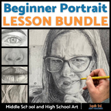 Portrait Drawing Middle or High School Art Lesson Bundle B