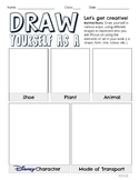 Drawing Prompt Worksheet: Draw Yourself As A...