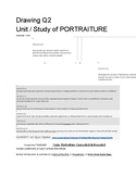 Drawing Q2 Unit / Study of PORTRAITURE