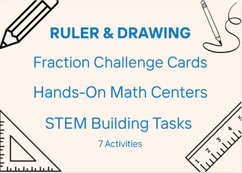 Drawing & Ruler Fraction Challenges | Geometry & Measurement Math Centers