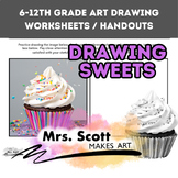 Drawing Studies - Shading and Color Pencil - Sweets - Work