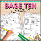 Subtraction with Regrouping Activity - Drawing Base Ten Blocks