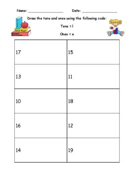 Drawing Tens and Ones by Smith's Smarties | Teachers Pay Teachers