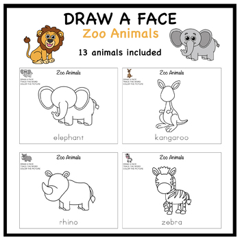 Drawing & Tracing | Draw a Face | Zoo Animals by Manataka Cottage