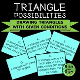 Drawing Triangles with Given Conditions Task Card Activity