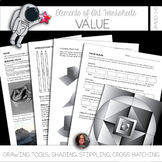 Element of Value Worksheets and Visual Art Mini-Lessons