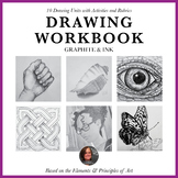 Drawing Workbook for Beginners, Graphite & Ink - 10 Units-