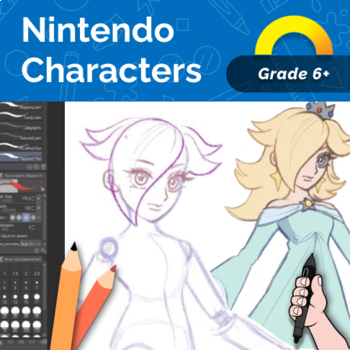 how to draw nintendo characters step by step