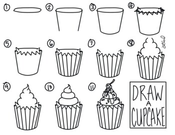 cupcake drawing – The Frugal Crafter Blog