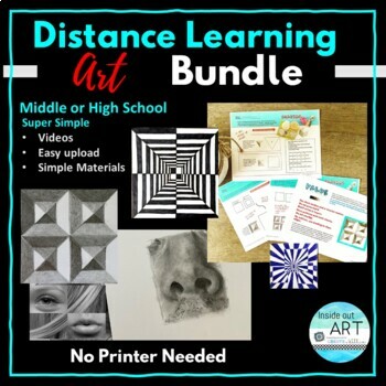 Preview of Drawing and Design Art Project Bundle - High School Visual Art Lessons