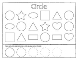 Drawing and Matching Shapes Worksheet Game Set