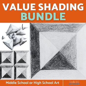 Preview of Drawing and Shading Visual Art Worksheets for Middle or High School Art