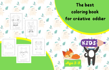 Preview of Drawing and coloring animals for children