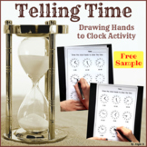 FREE Drawing Hands to Clock Activity - Telling Time