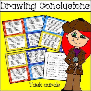Preview of Drawing Conclusions Task Cards