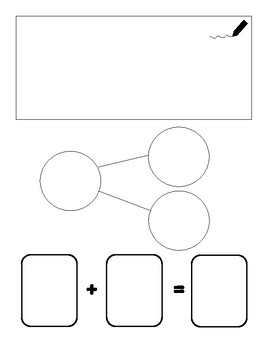 Preview of Drawings, Number Bonds, and Number Sentences Template