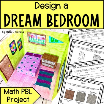 Preview of Design a Dream Bedroom Area and Perimeter Math Project - 4th and 5th Grade