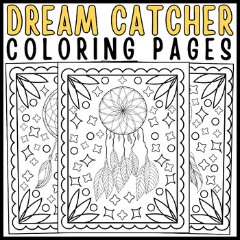 Preview of Dream Catcher Coloring Pages | Native American Heritage Month