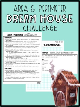 Dream House Area & Perimeter Geometry Challenge by Teach Me Silly