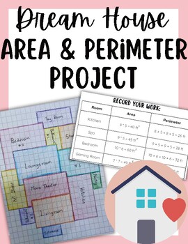 Preview of Dream House Area and Perimeter Project | Built-in Checklist & Graphic Organizer