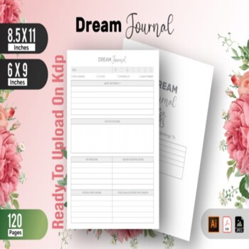 Dream Journal Planner Log Book | Kdp by kdpinteriorandprint | TPT