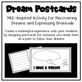 Preview of Dream Postcards - MLK-Inspired Activity - SEL - No Prep