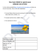 Dream Vacation Budgeting Project/Webquest