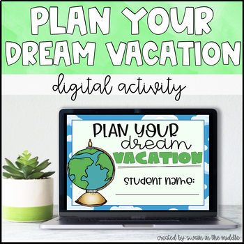 Preview of Dream Vacation- Digital End of Year Activity (Distance Learning)
