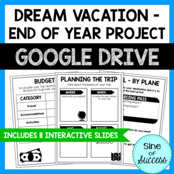 Preview of Dream Vacation - Math End of Year Project
