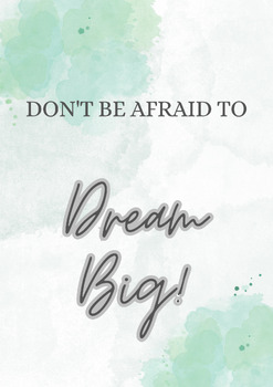 Preview of Dream big poster