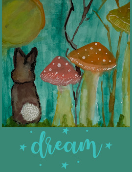 Preview of Dream- watercolor printable-all ages