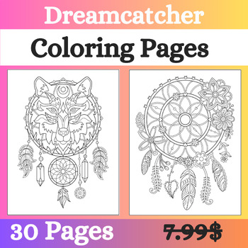 Preview of Dreamcatcher Coloring Pages |  coloring sheets - solar eclipse 2024
