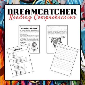 Preview of Dreamcatcher Reading Comprehension - National Native American Heritage Month