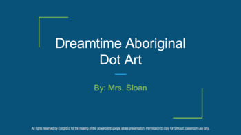 Preview of Dreamtime Aboriginal Art Powerpoint