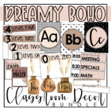 Dreamy Boho Classroom Decor Bundle | Editable Boho Classro