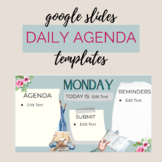 Dreamy Book Daily Agenda Slides - Book Lover - Semi Editab