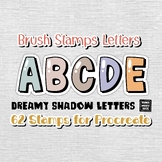 Dreamy Shadow Letters | Procreate Brush Stamp