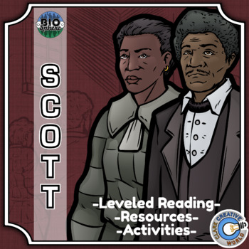 Preview of Dred & Harriet Scott Biography - Reading, Digital INB, Slides & Activities
