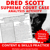Dred Scott Supreme Court Case Document Analysis Activity S