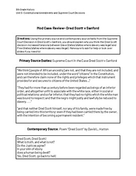 Preview of Dred Scott v Sanford Modified Note-catcher